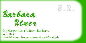 barbara ulmer business card